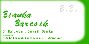 bianka barcsik business card